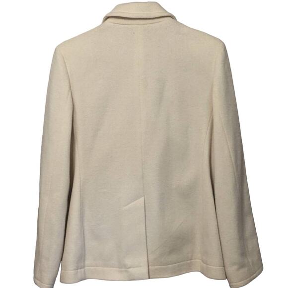 Tommy Hilfiger Medium Vintage Wool Blend 9/2001 Cream Pea Coat. Fall, Winter - Picture 2 of 5